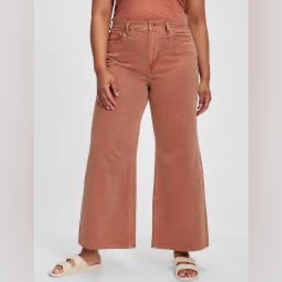 Gap High Rise Wide Leg Jeans in Cedar Wood Red Rust 32R 14 - Picture 2 of 10